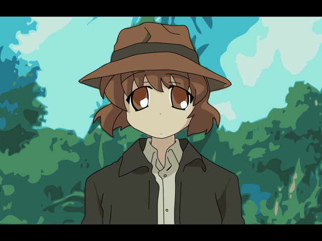 Forest anime portrait hat japan free wallpaper for desktop - medium preview image