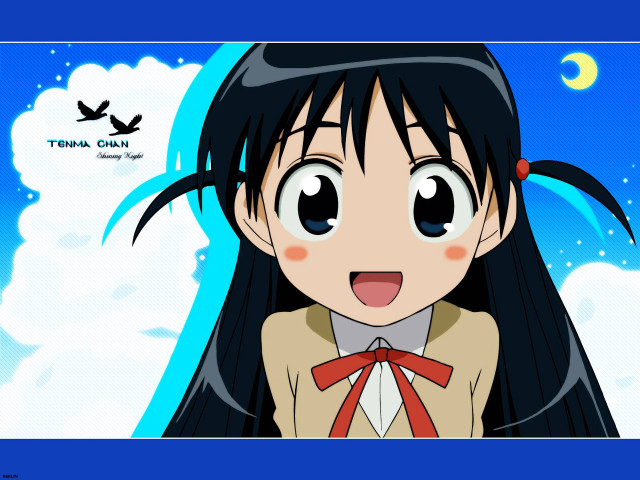Girl bow blackhair bluecloud sky free wallpaper for desktop - medium preview image