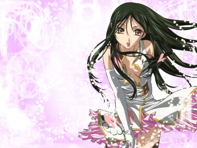 Dancing woman white dress purple free wallpaper for desktop - medium preview image