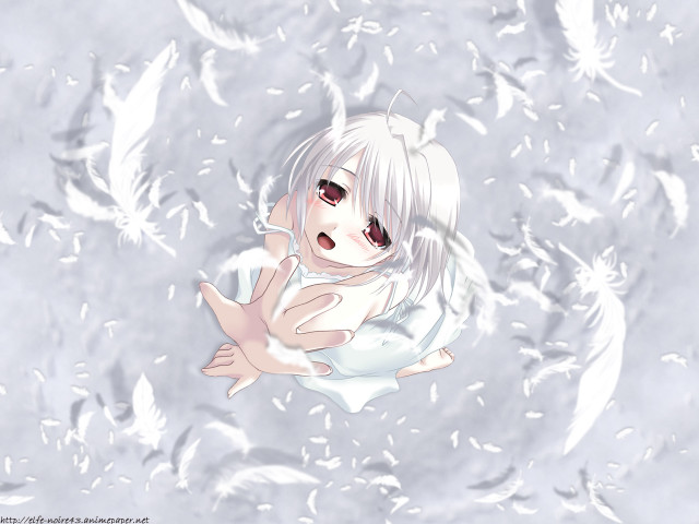 White haired girl red eyes #2 free wallpaper for desktop - medium preview image