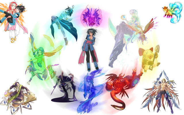 Anime wings group concept art free wallpaper for desktop - medium preview image