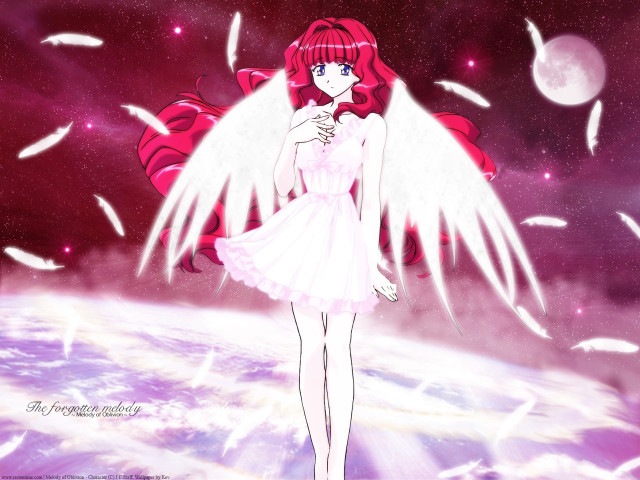 Pink angel wings girl purple free wallpaper for desktop - medium preview image