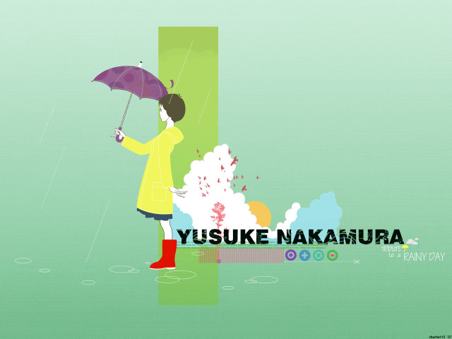 Woman umbrella rain smoke storybook free wallpaper for desktop - medium preview image
