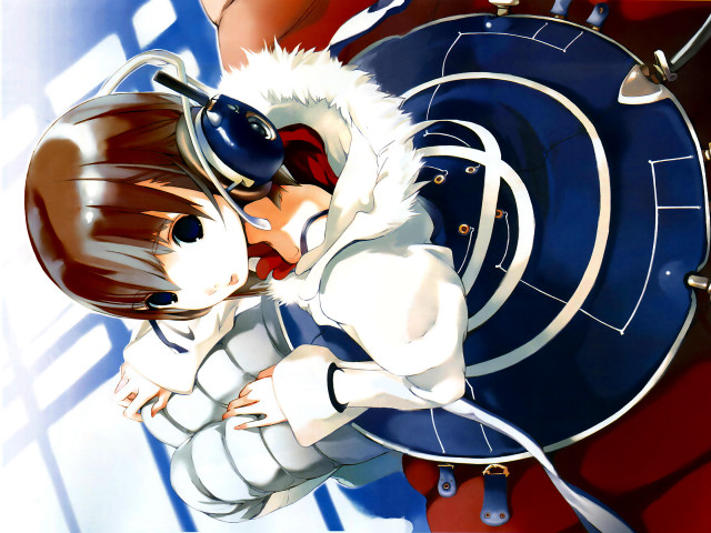 Ai mitsu white outfit blue free wallpaper for desktop - medium preview image