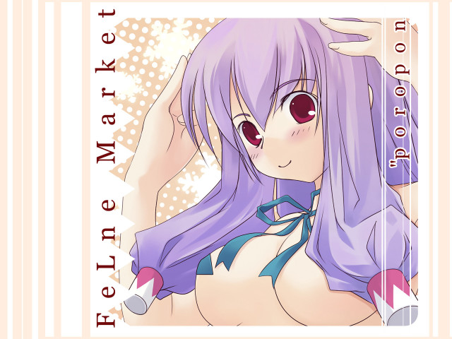 Cartoon girl purple hair blue #2 free wallpaper for desktop - medium preview image