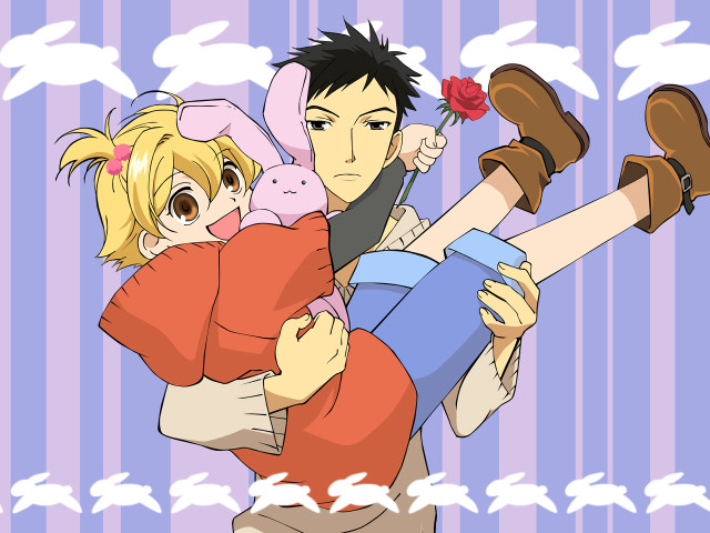 Man woman rose pink background free wallpaper for desktop - medium preview image