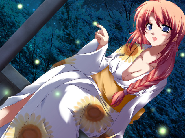 Woman white dress sword forest free wallpaper for desktop - medium preview image