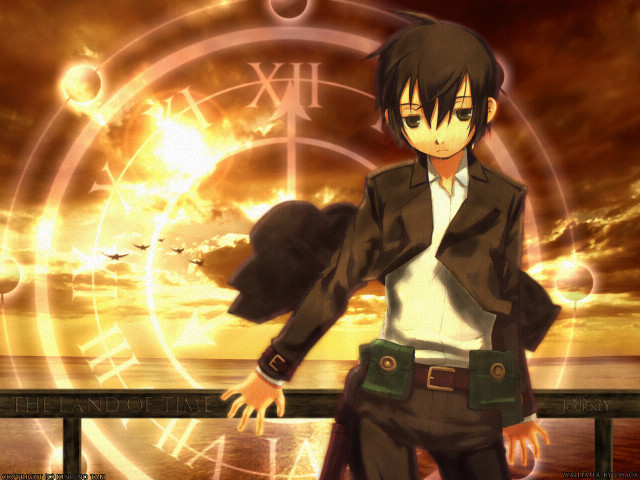 Man suit clock sunset bird free wallpaper for desktop - medium preview image