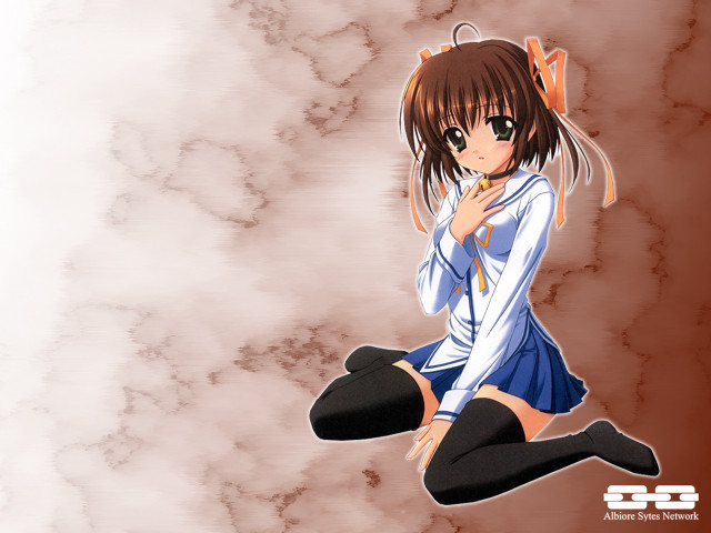 Girl blue dress sitting blush free wallpaper for desktop - medium preview image