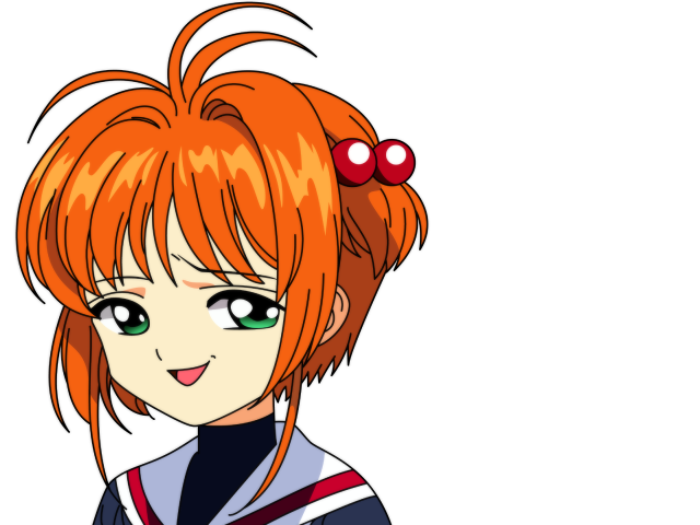 Cartoon girl redhair greeneyes sailor free wallpaper for desktop - medium preview image
