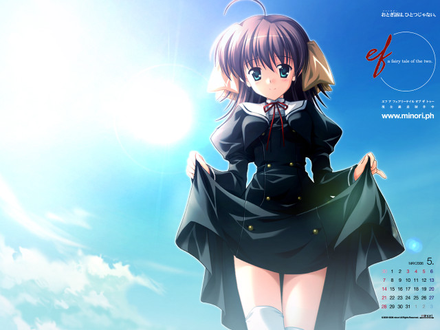 Girl cloud sky sun dress free wallpaper for desktop - medium preview image