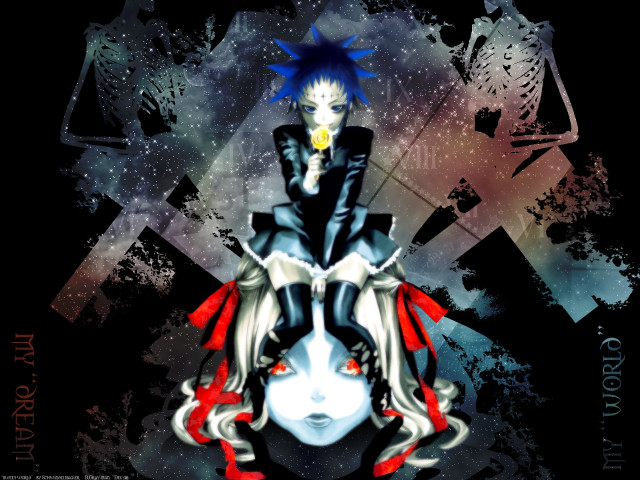 Blue hair vanitas giantess city free wallpaper for desktop - medium preview image