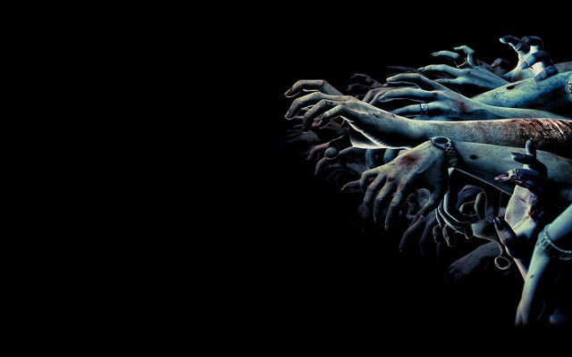 Zombies reach out people hands free wallpaper for desktop - medium preview image