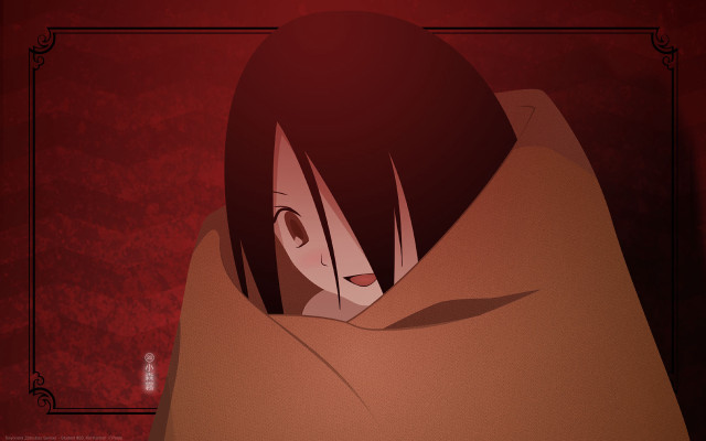 Woman blanket red room anime free wallpaper for desktop - medium preview image
