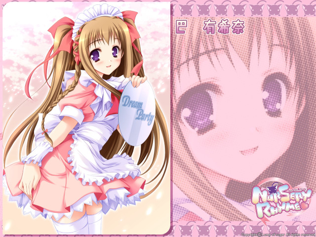 Pink girl milk dress braid free wallpaper for desktop - medium preview image