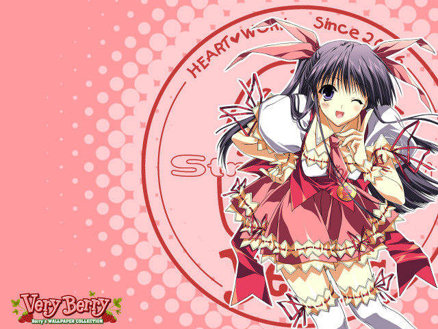 Girl pink background heartwood anime free wallpaper for desktop - medium preview image