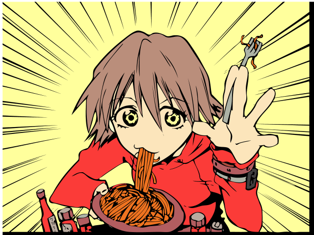 Spaghetti eating manga aya goda free wallpaper for desktop - medium preview image