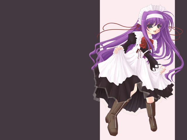 Purple haired maid portrait alice free wallpaper for desktop - medium preview image