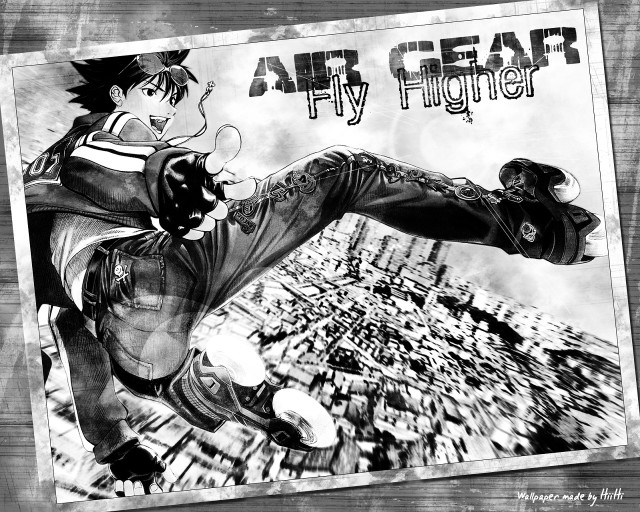 Skateboard trick city manga artgerm free wallpaper for desktop - medium preview image