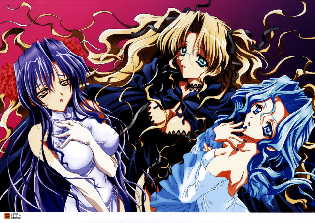 Anime girls blue eyes long #5 free wallpaper for desktop - medium preview image