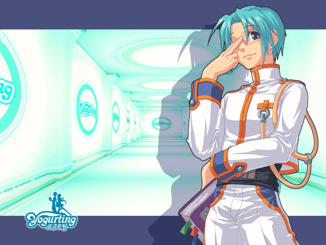 Man uniform hallway backpack rayonism free wallpaper for desktop - medium preview image