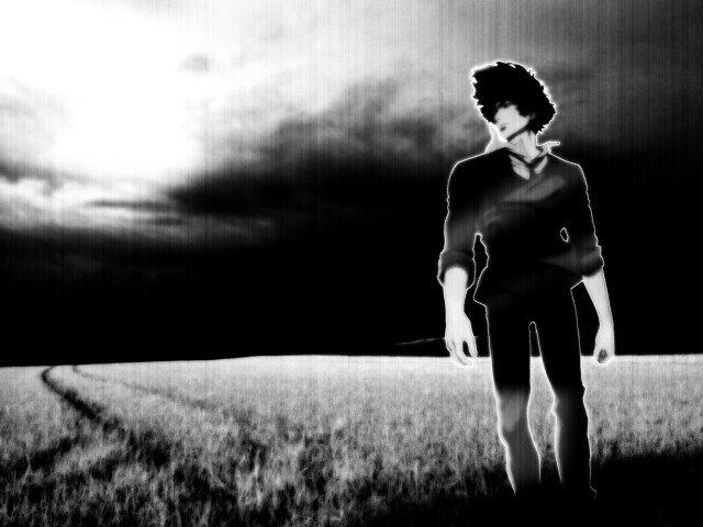 Man field kite dark sky free wallpaper for desktop - medium preview image