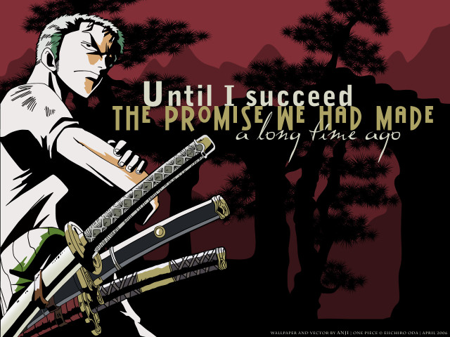 Zoro swordsman forest sunset katana free wallpaper for desktop - medium preview image