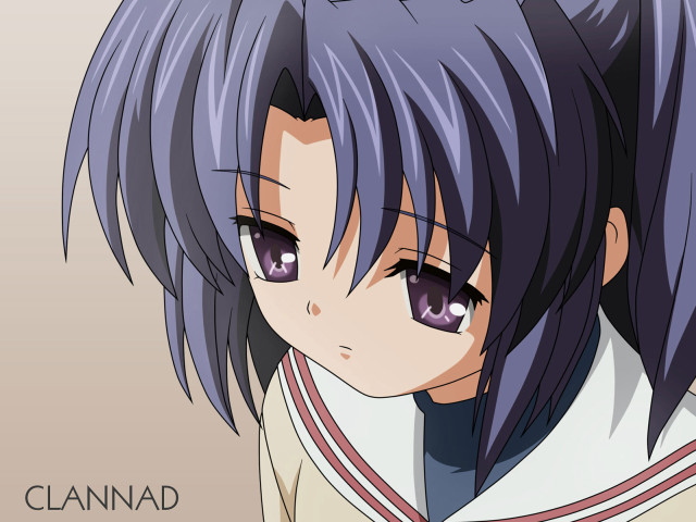 Purple haired girl school uniform free wallpaper for desktop - medium preview image