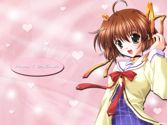 Girl school uniform scissors pink free wallpaper for desktop - medium preview image