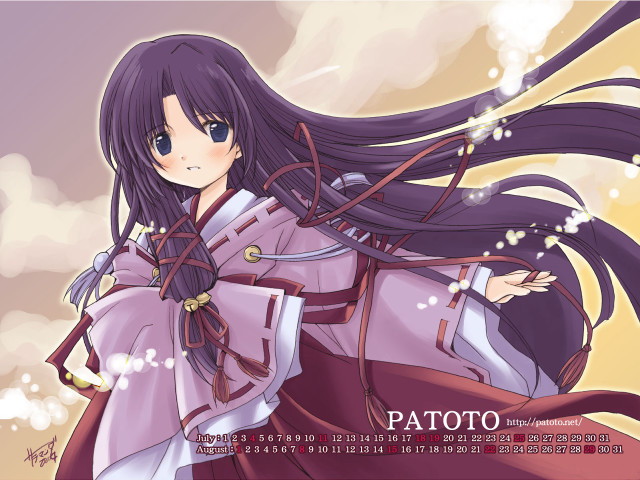 Woman kimono sword purple rayonism free wallpaper for desktop - medium preview image