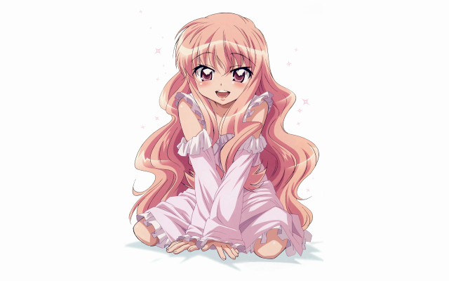 Pink haired girl anime blush free wallpaper for desktop - medium preview image