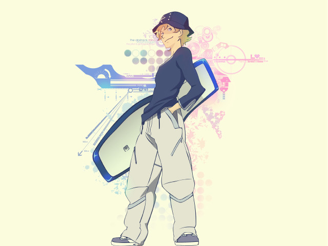 Man surfboard hat pants anime free wallpaper for desktop - medium preview image