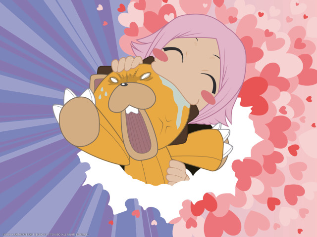 Cartoon character lovestruck blushing hearts free wallpaper for desktop - medium preview image