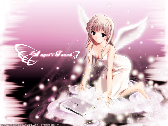 Girl cloud wings book anime free wallpaper for desktop - medium preview image