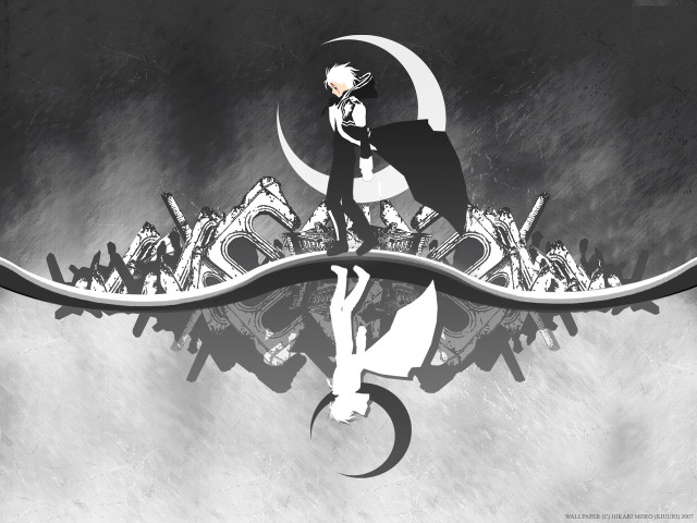 Surreal waterwave man crescent gothic free wallpaper for desktop - medium preview image