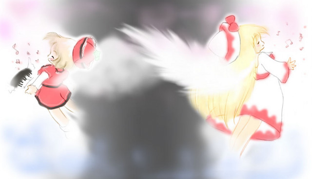 Dancing girls anime smoke dress free wallpaper for desktop - medium preview image