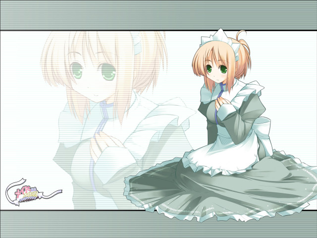 Girl cat portrait remodernism yayoi free wallpaper for desktop - medium preview image