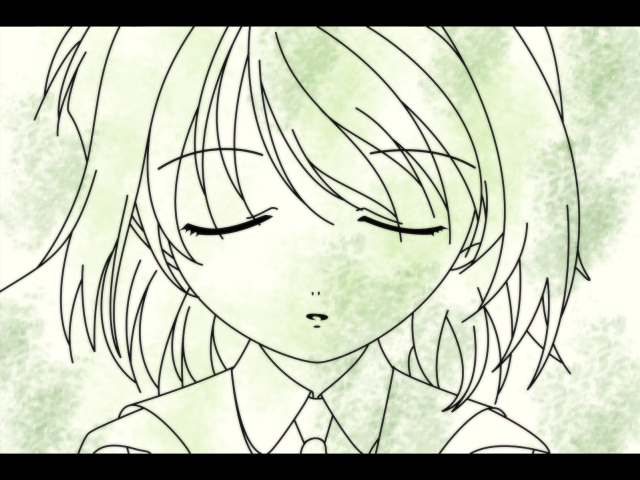 Girl closedeyes tie greenbackground whitepocket free wallpaper for desktop - medium preview image