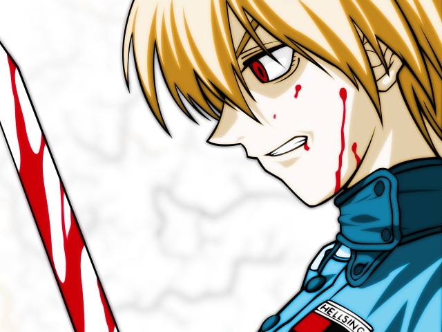 Man bloodied face striped stick free wallpaper for desktop - medium preview image