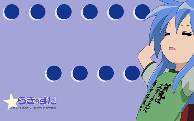 Anime bluehair greenstar circles moon free wallpaper for desktop - medium preview image