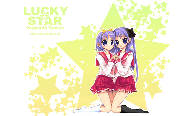 Lucky star manga stars flag free wallpaper for desktop - medium preview image