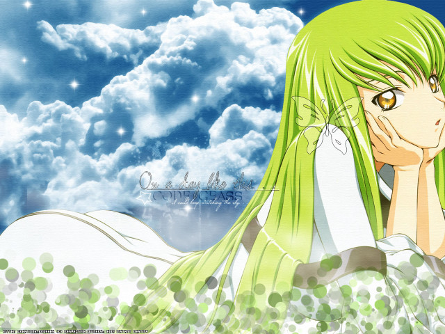 Green hair girl white dress #3 free wallpaper for desktop - medium preview image