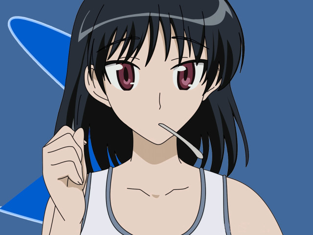 Girl toothbrush blue background star free wallpaper for desktop - medium preview image