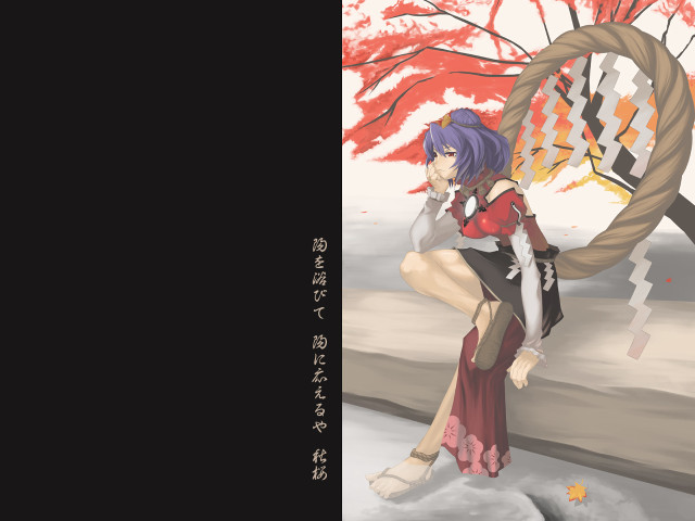 Ayako rokkaku red dress tree free wallpaper for desktop - medium preview image