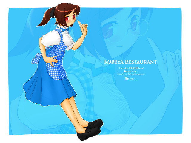 Cartoon blue dress pony tail free wallpaper for desktop - medium preview image