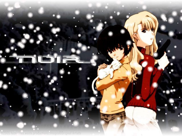 Anime snowy christmas girls bokeh free wallpaper for desktop - medium preview image