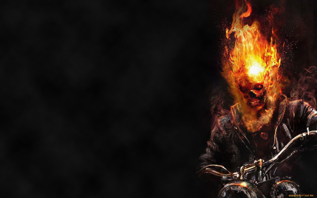 Man motorcycle fire face flame free wallpaper for desktop - medium preview image