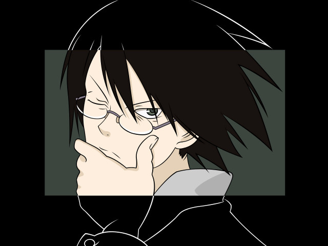 Man glasses black shirt portrait free wallpaper for desktop - medium preview image