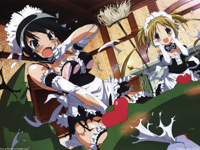 Anime characters room green carpet free wallpaper for desktop - medium preview image