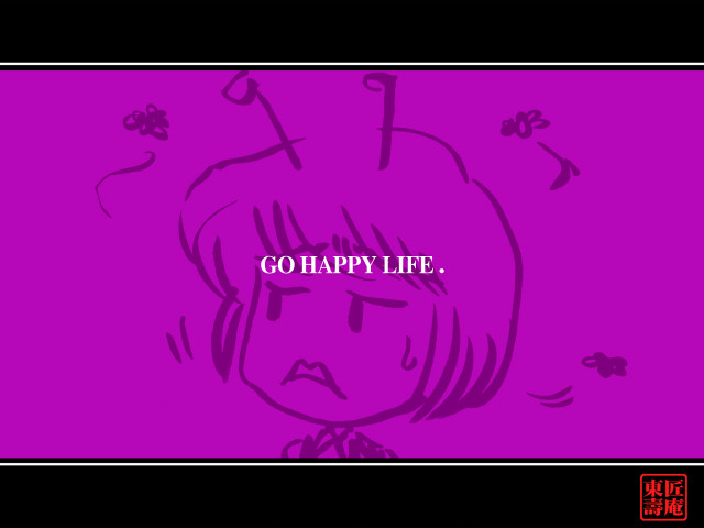 Purple silhouette lineart happy sad free wallpaper for desktop - medium preview image